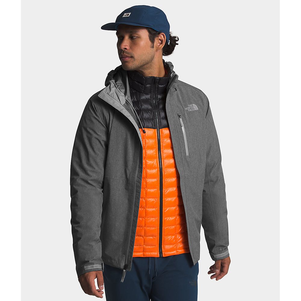 The North Face Rain Jacket Mens Australia - The North Face Dryzzle Futurelight™ Grey (URB-693801)